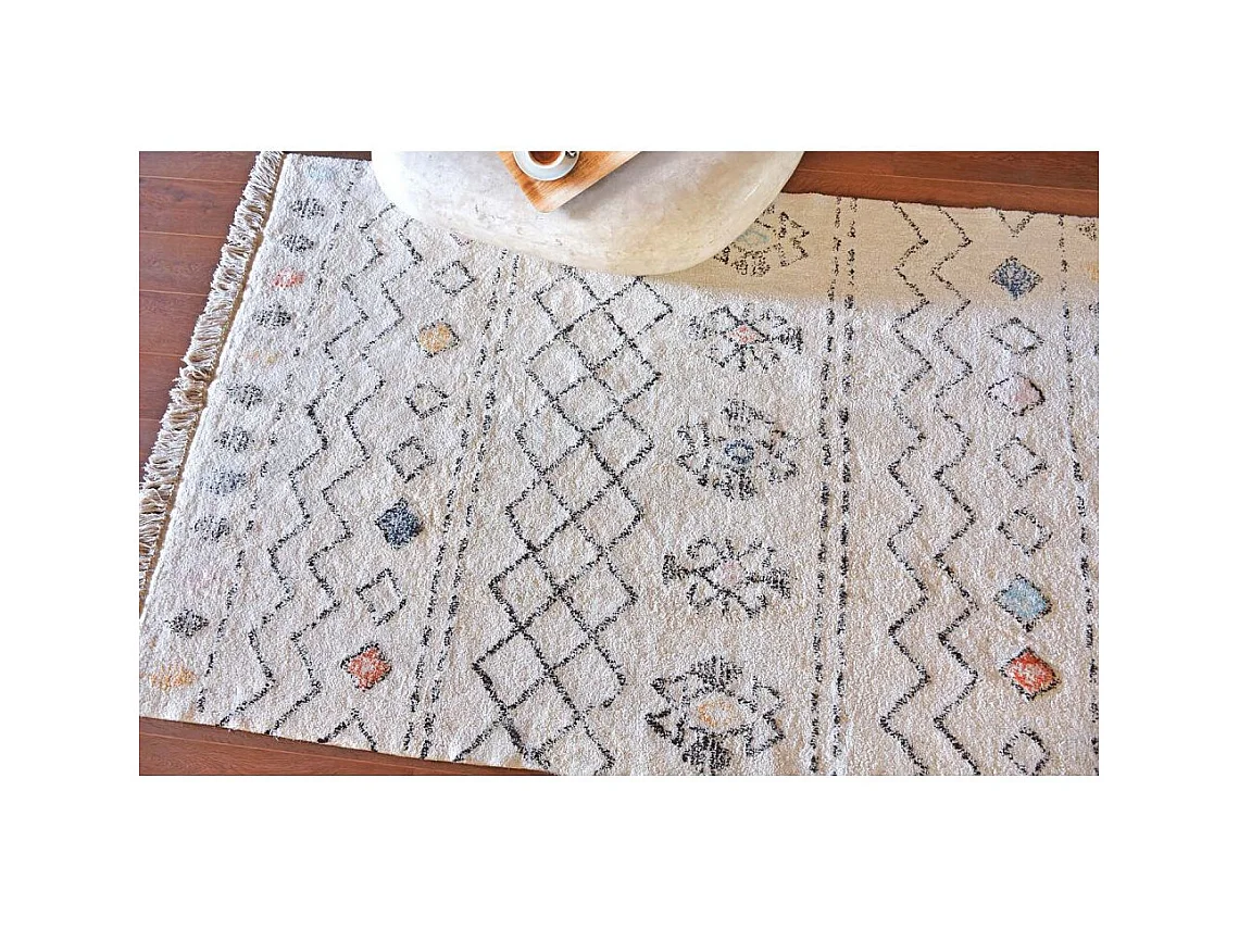 Tapis en coton Seabert 180 x 120 cm