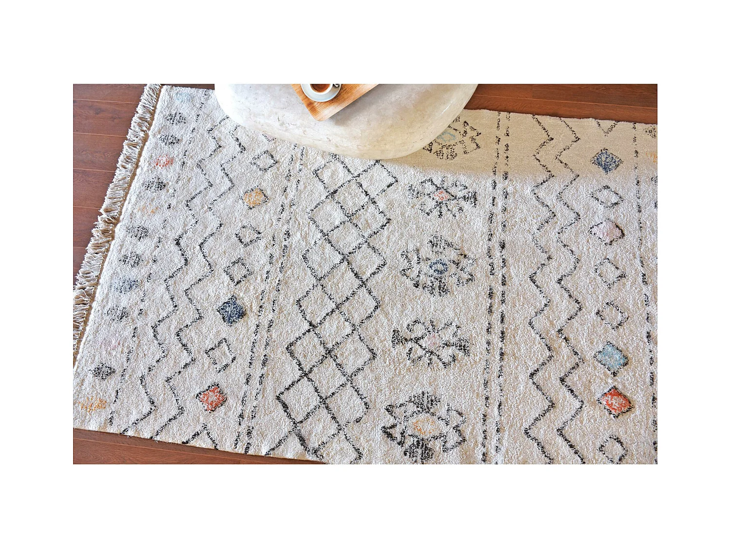 Tapis en coton Seabert 180 x 120 cm