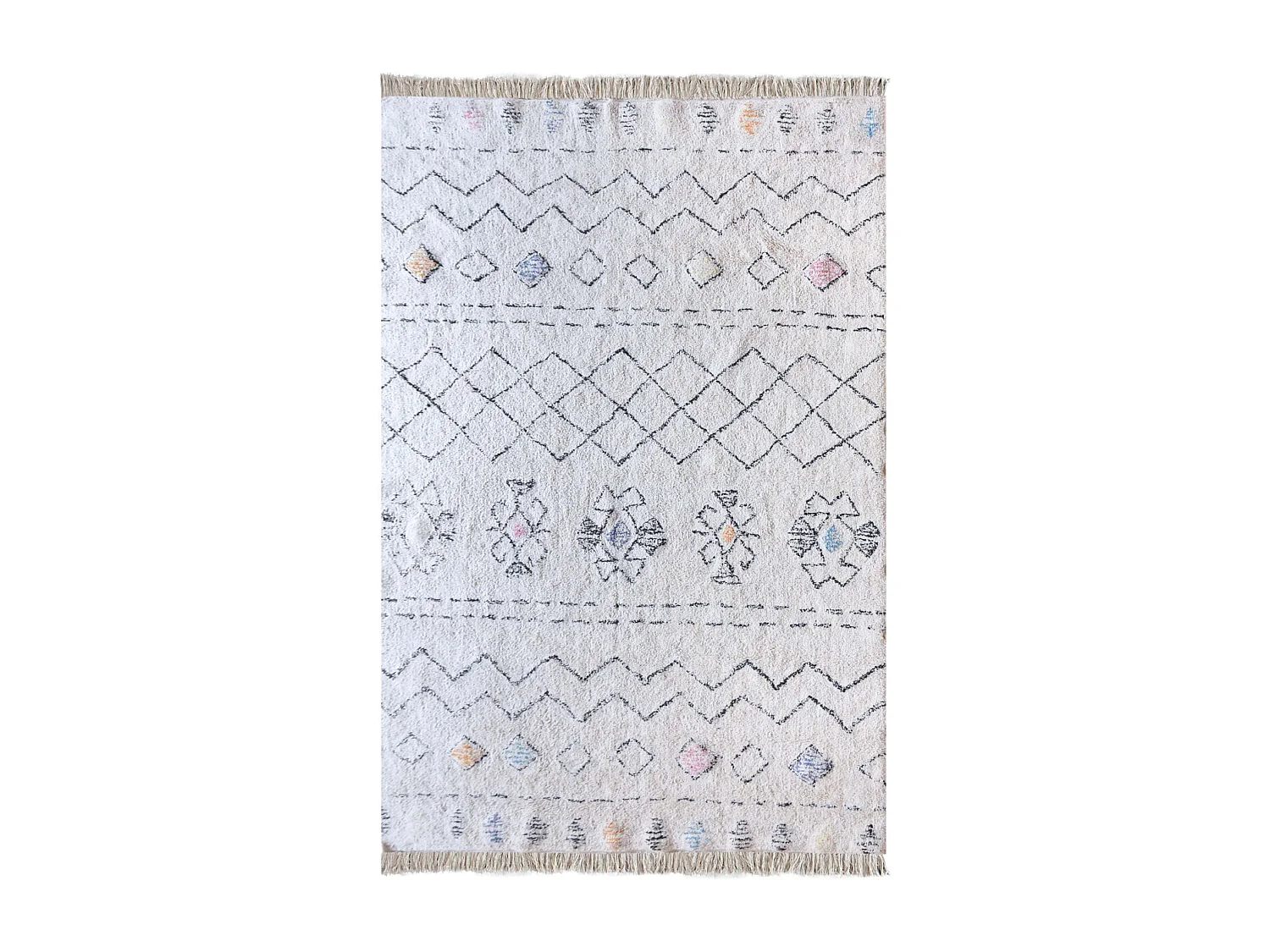 Tapis en coton Seabert 180 x 120 cm