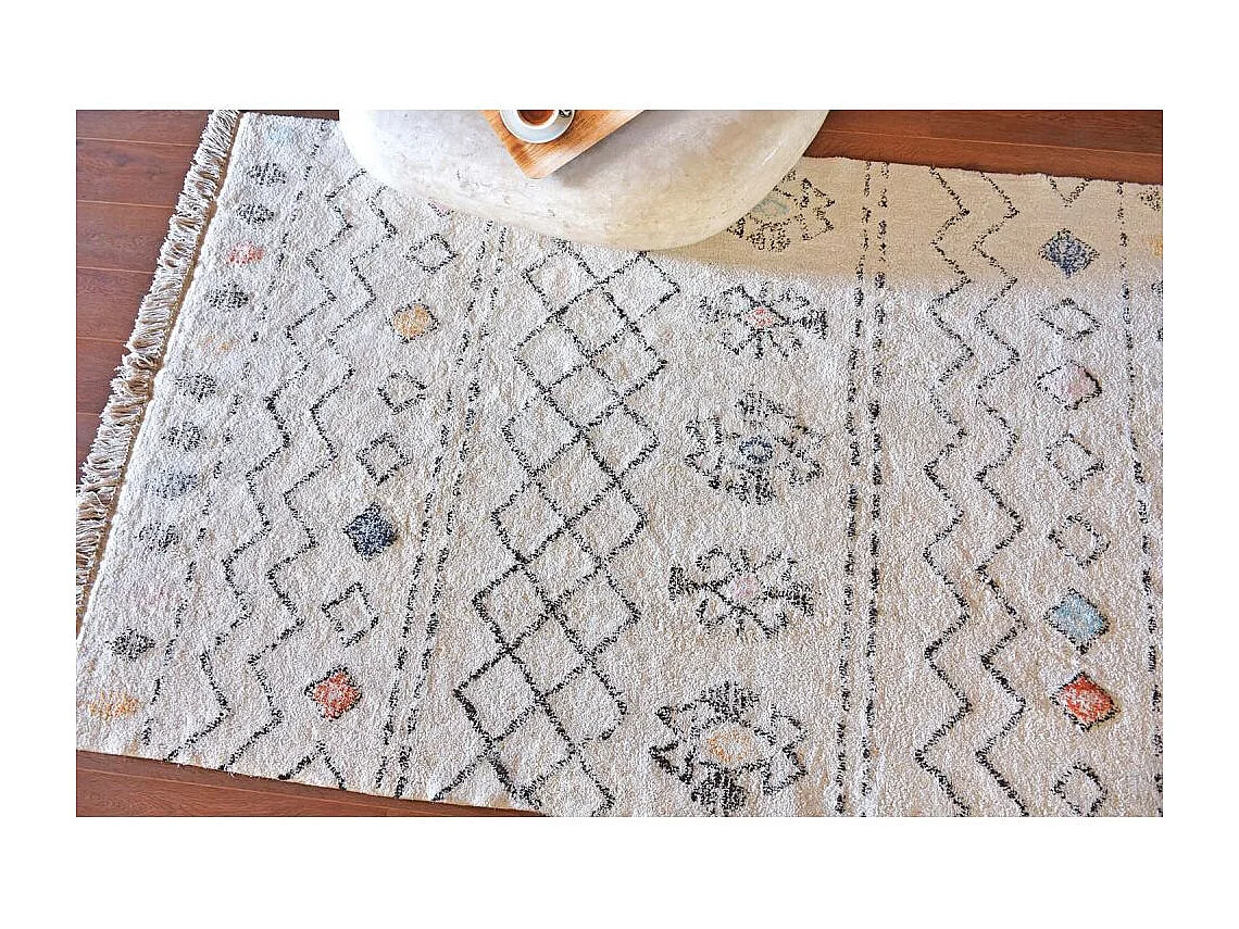 Tapis en coton Seabert 180 x 120 cm