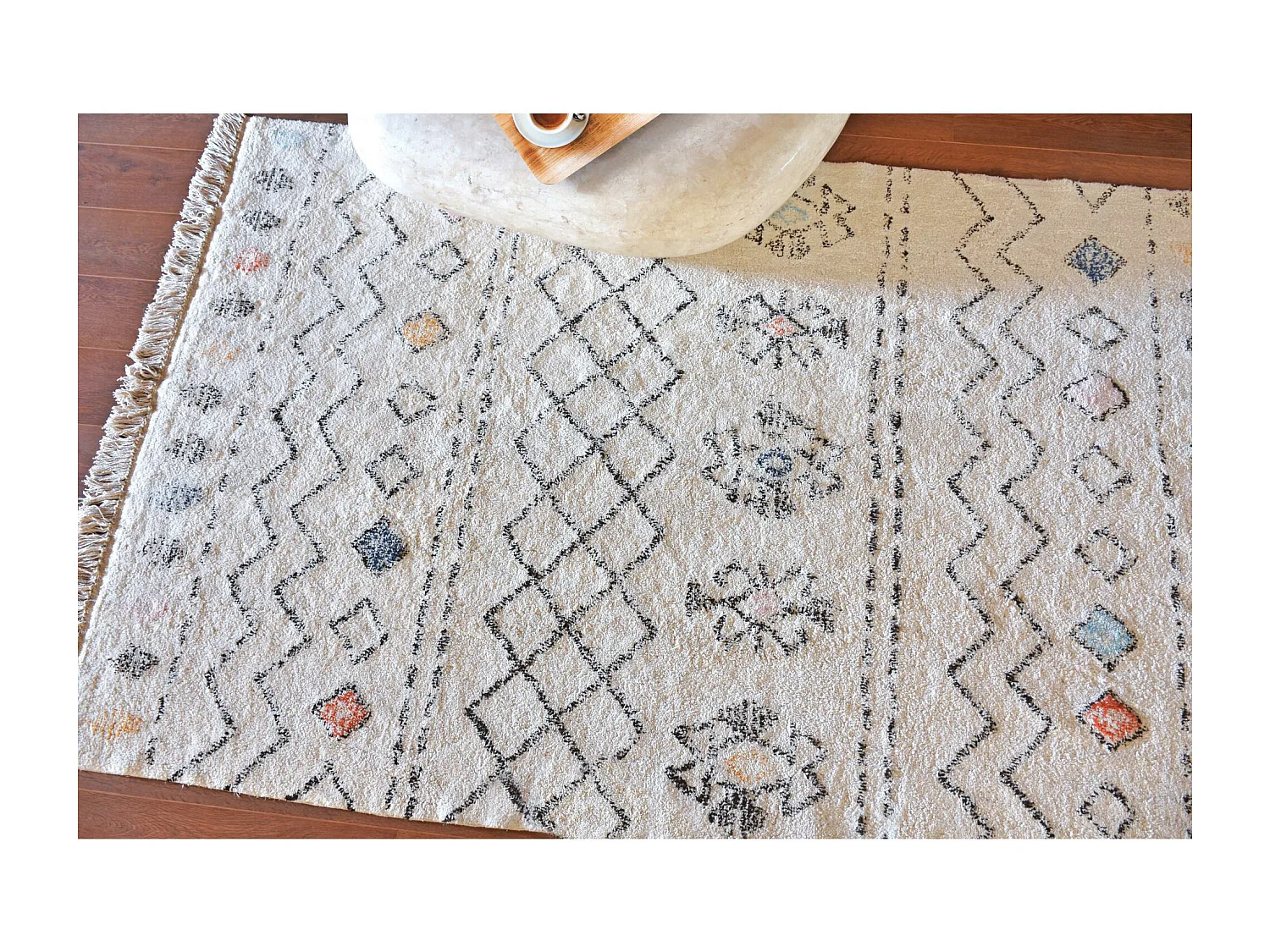Tapis en coton Seabert 180 x 120 cm