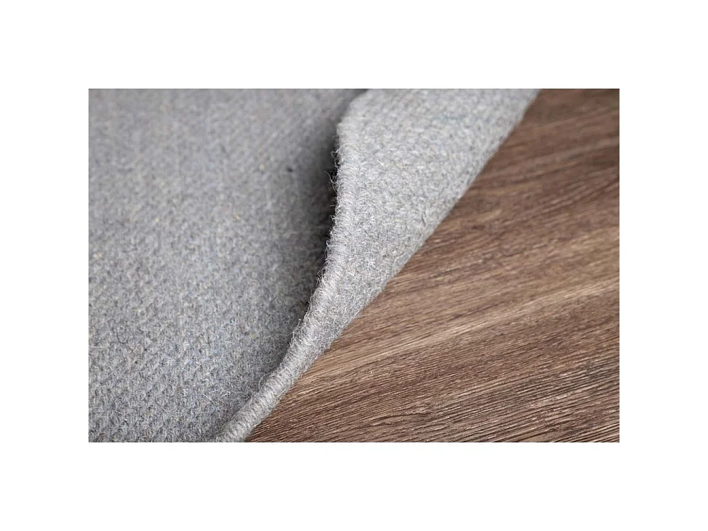 Jaipur vloerkleed Ø200 cm wol lichtgrijs.