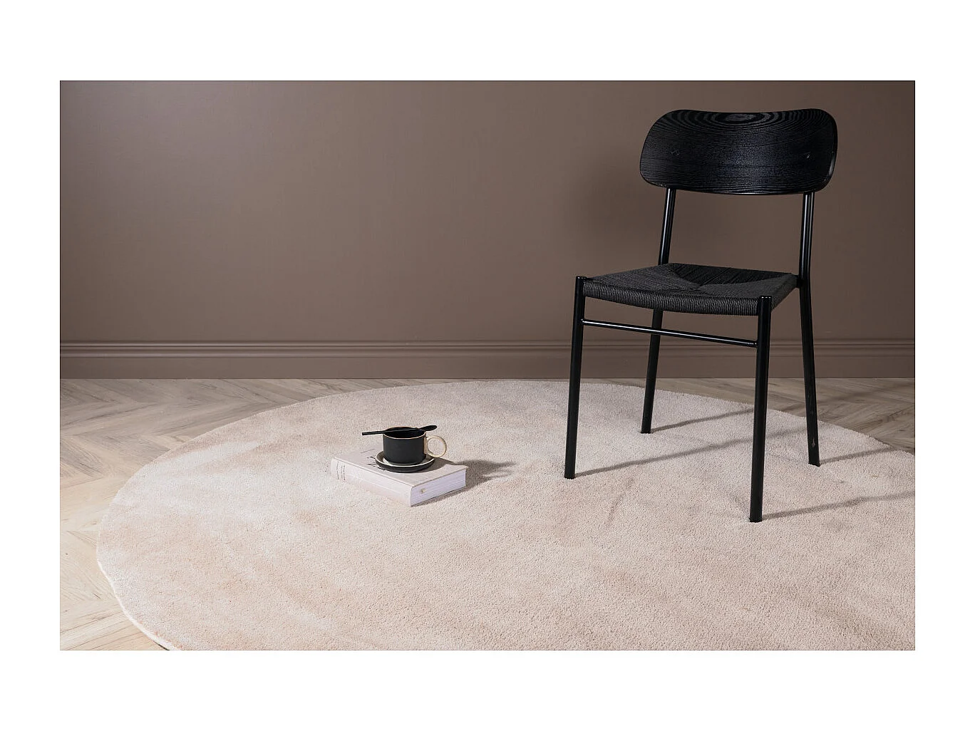 Tapis Déco Rond "Undra" 200cm Beige