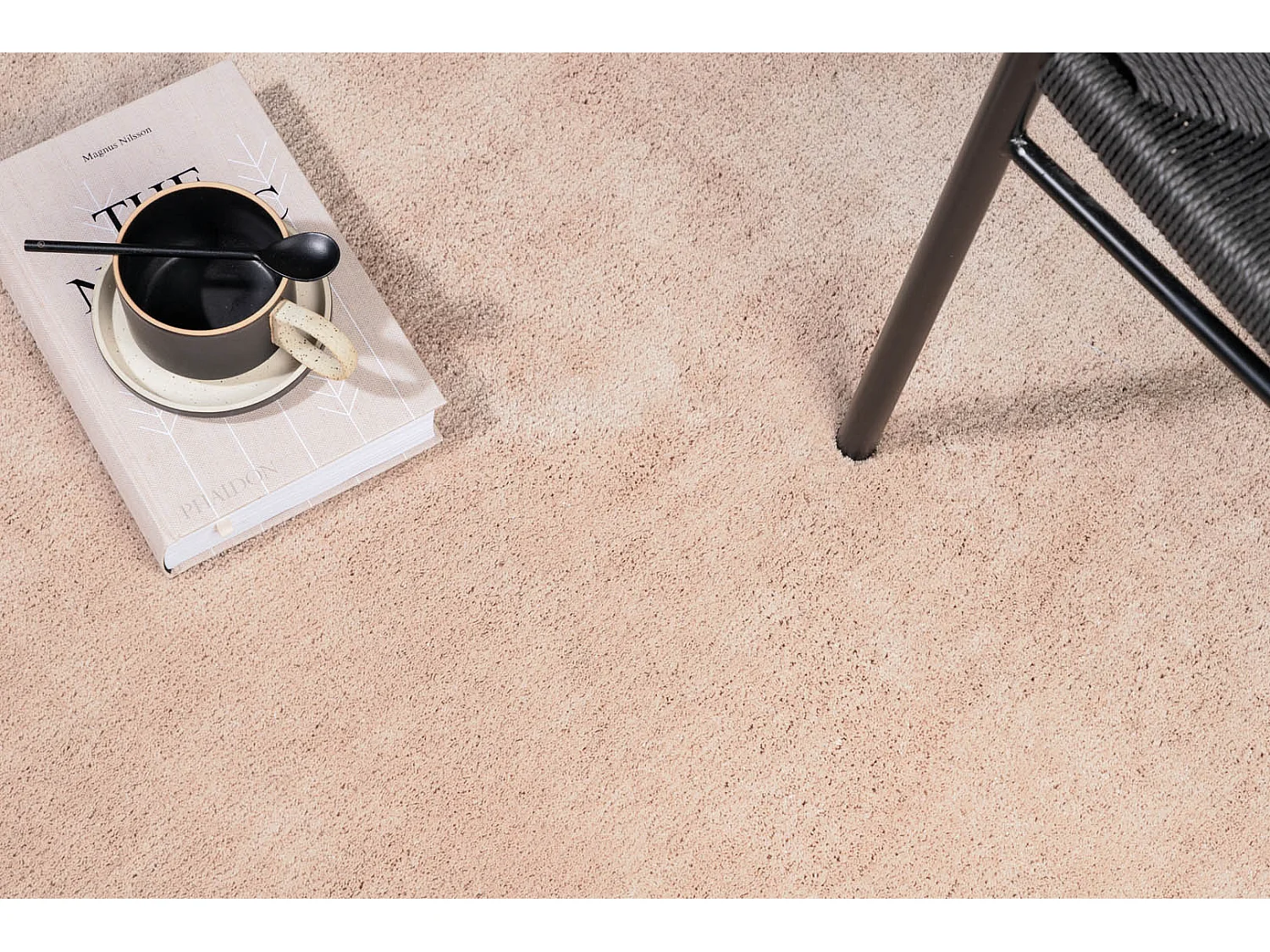 Undra vloerkleed Ø200 cm polyester beige.