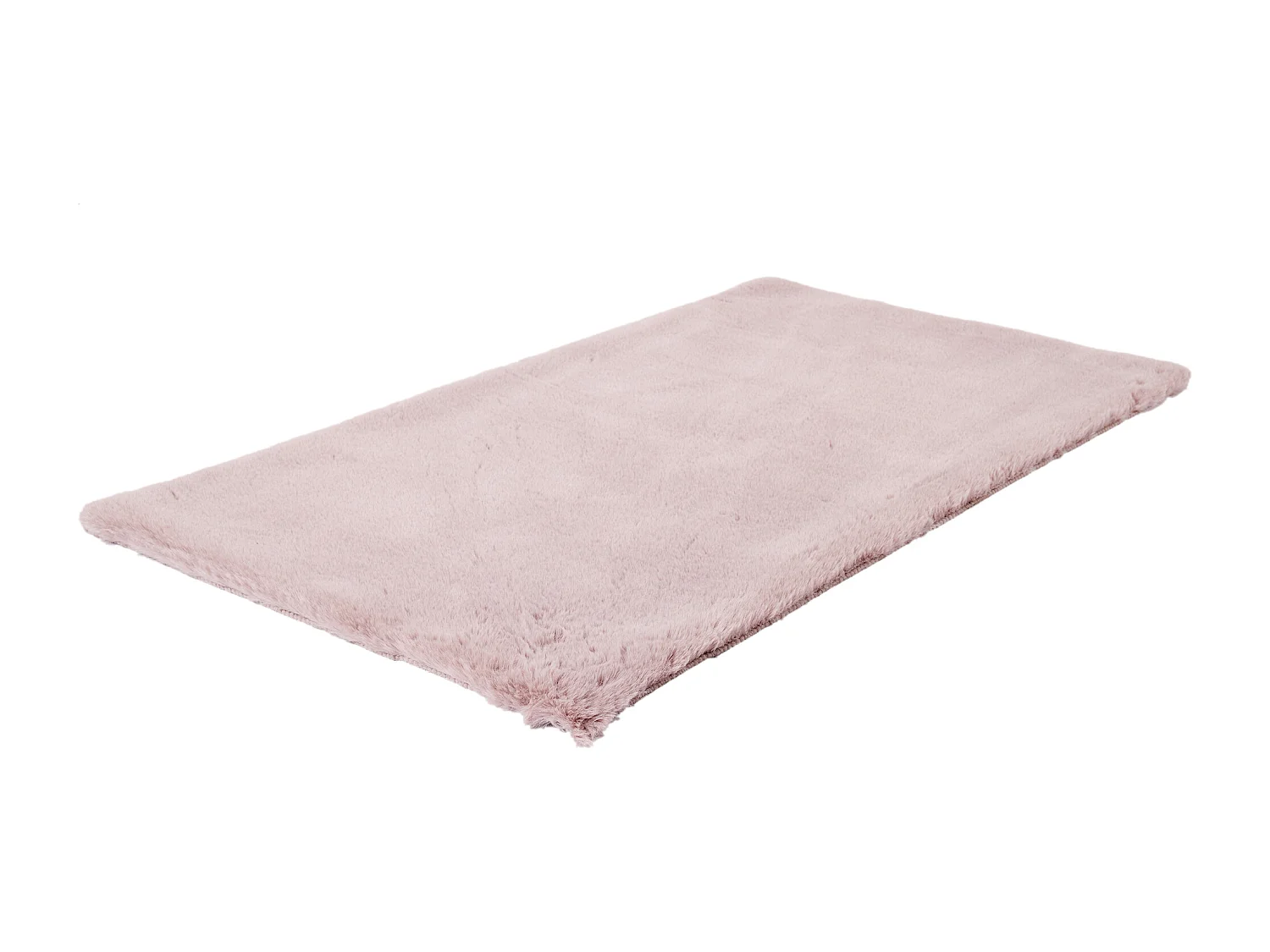 Tapis Imitation Fourrure Fin Rose 110x60cm Rose