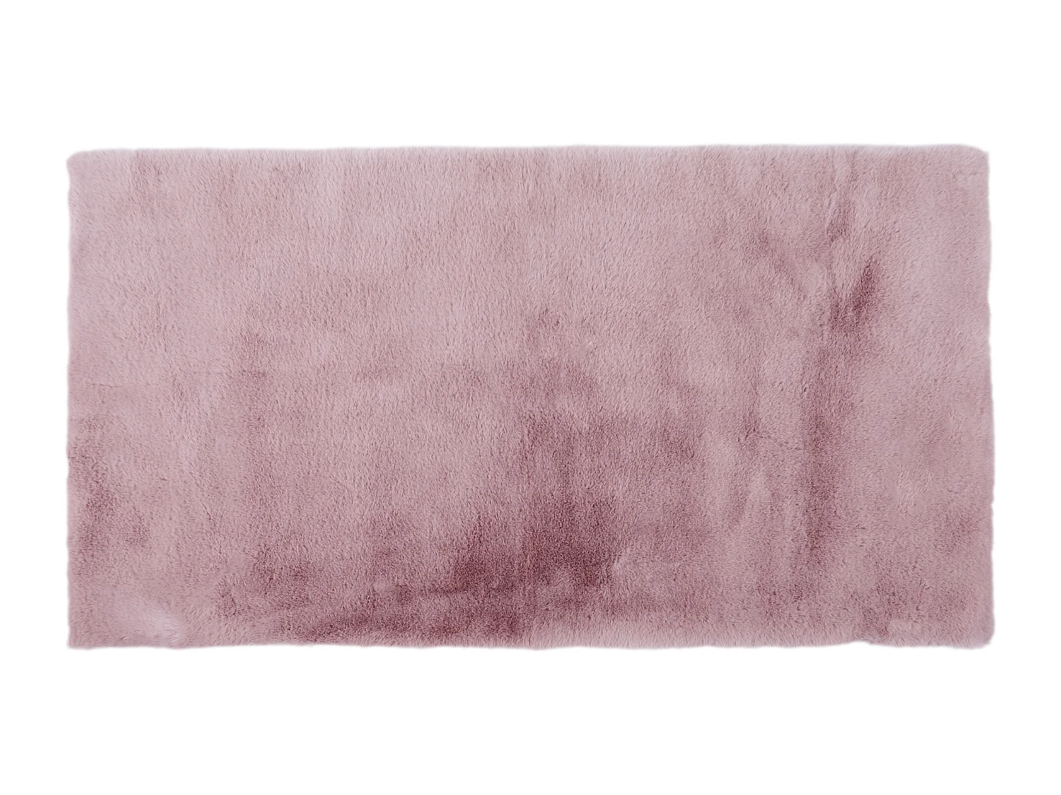 Tapis Imitation Fourrure Fin Rose 110x60cm Rose