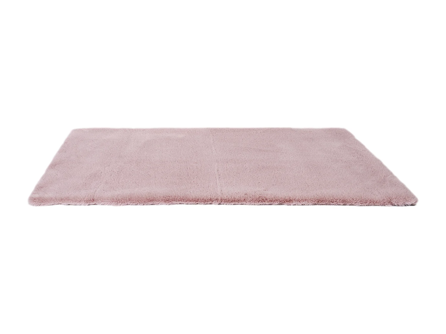 Tapis Imitation Fourrure Fin Rose 110x60cm Rose