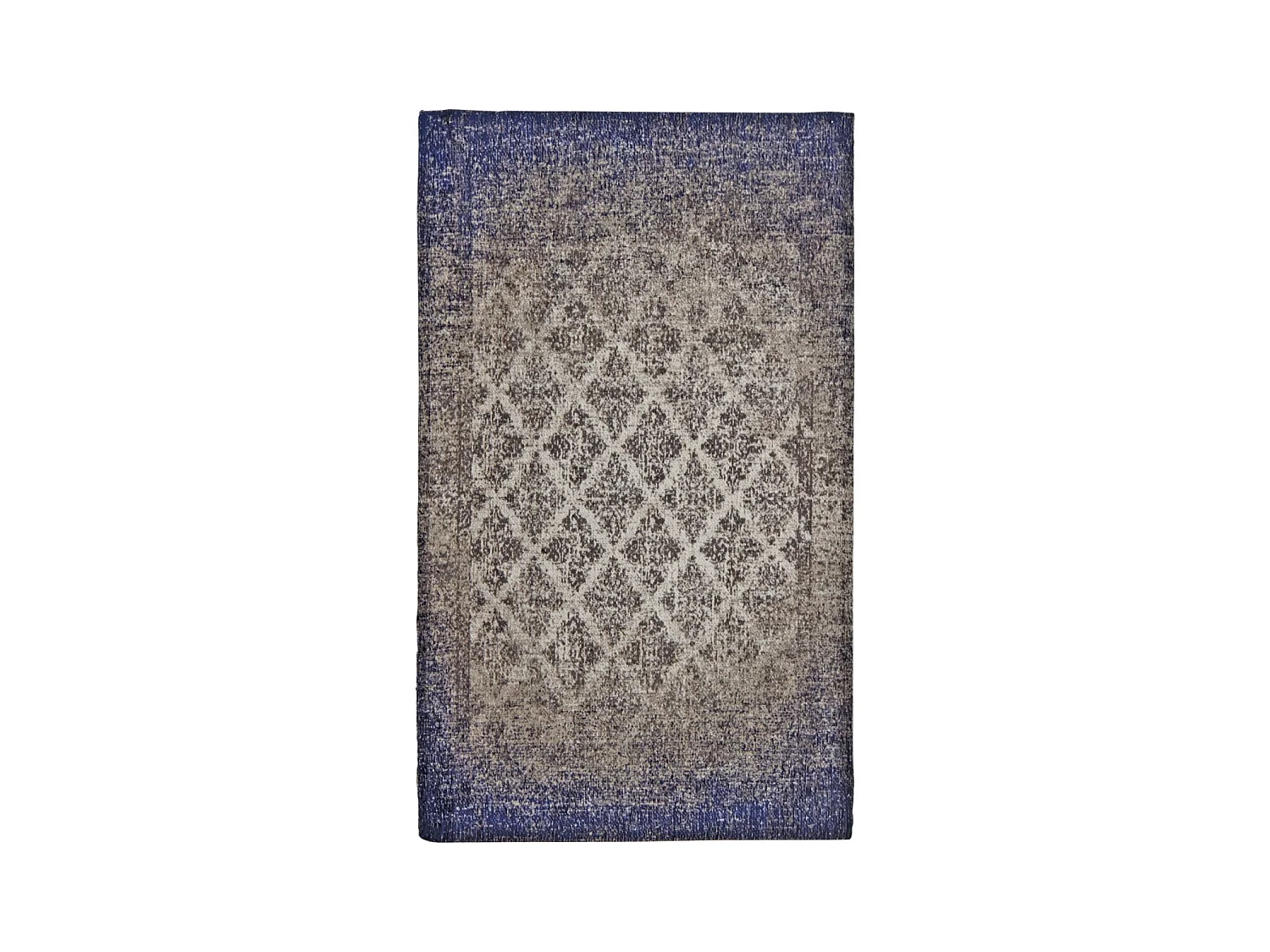 Tapis jacquard bleu 110 cm