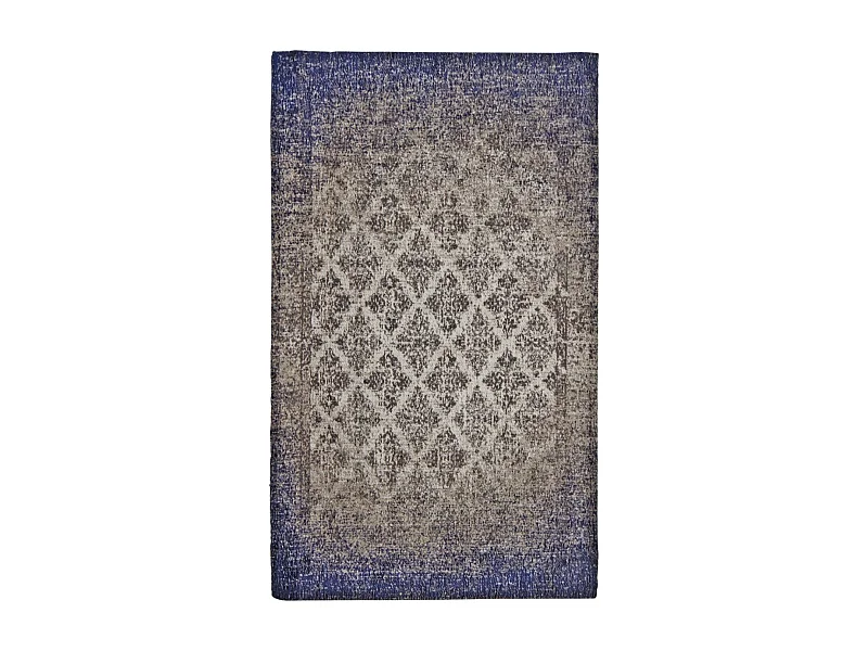 Tapis jacquard bleu 110 cm