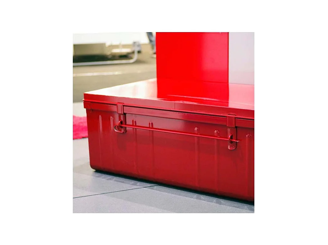 Malle habitat en acier 130 litres Rouge