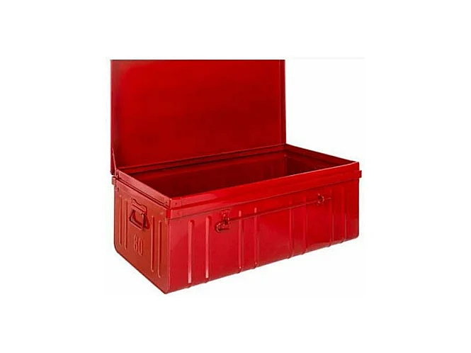 Malle habitat en acier 130 litres Rouge