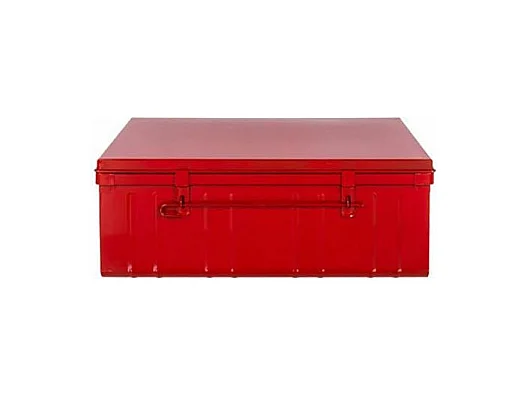 Malle habitat en acier 130 litres Rouge