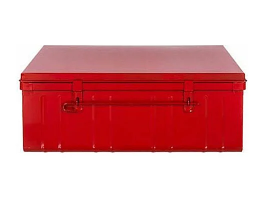 Malle habitat en acier 130 litres Rouge