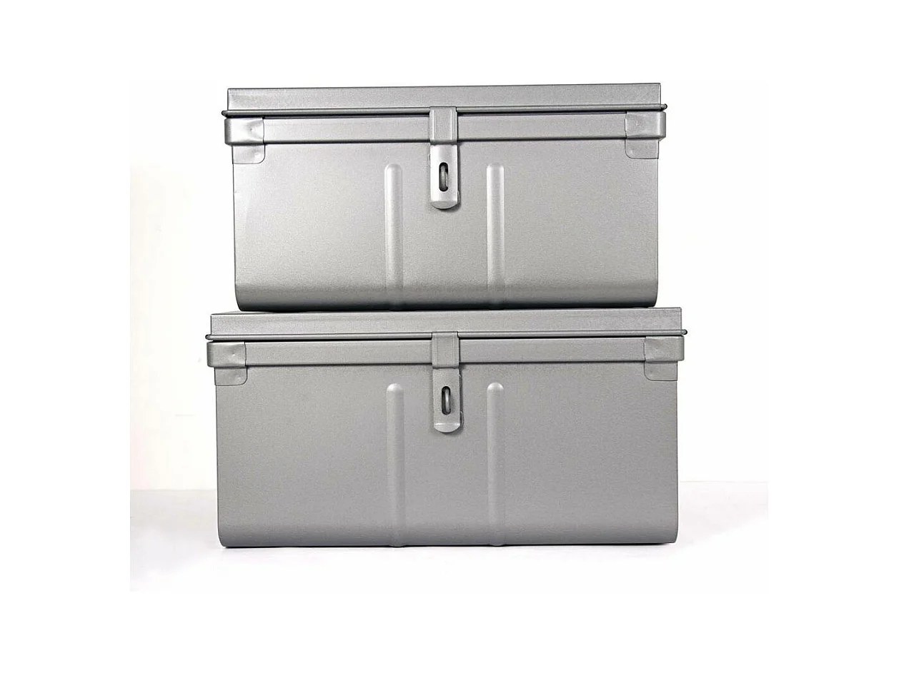 Lot de 2 coffres en métal Habitat