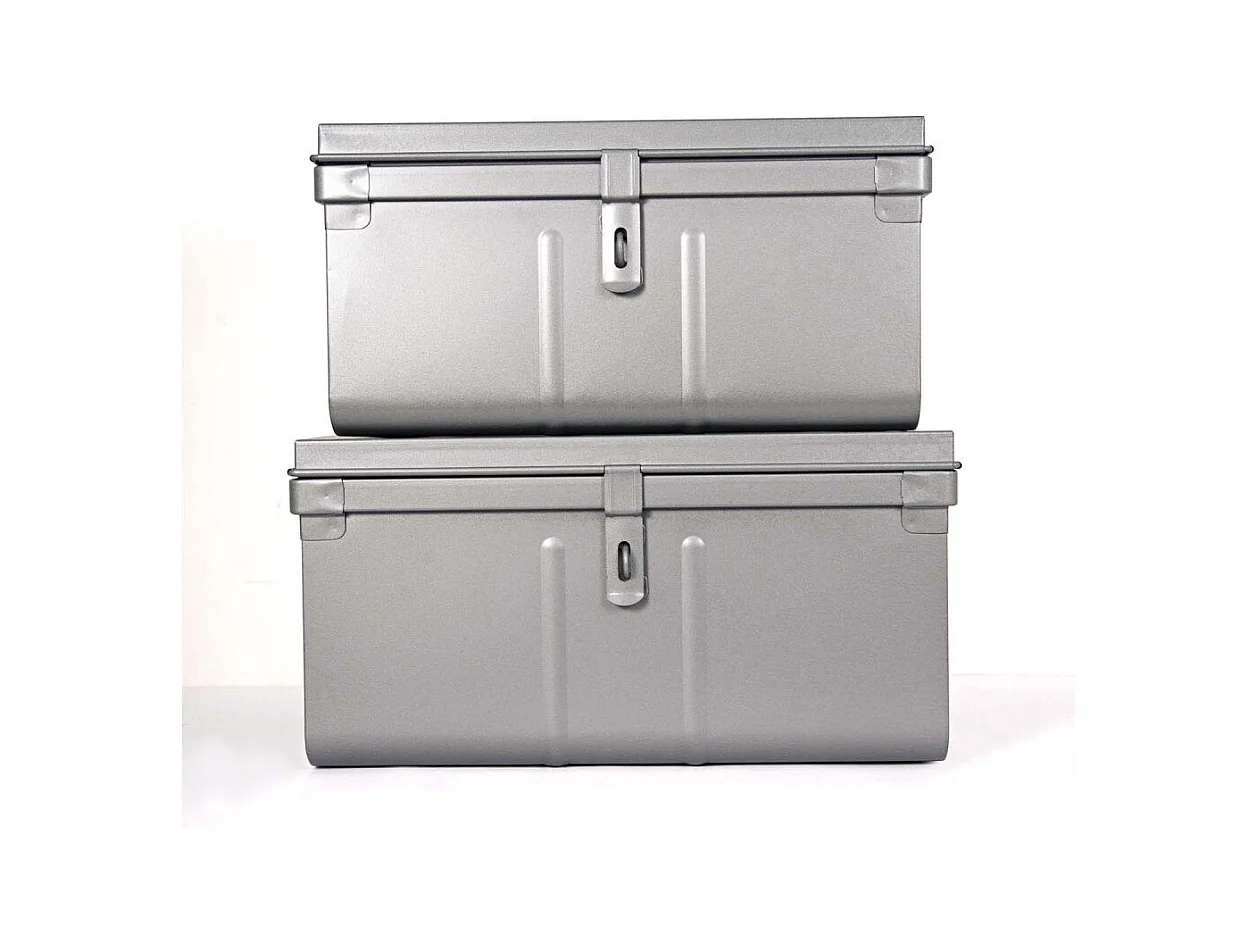 Lot de 2 coffres en métal Habitat