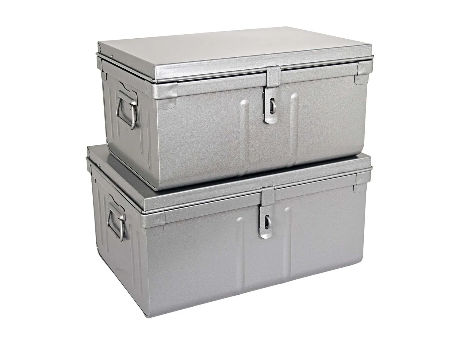 Lot de 2 coffres en métal Habitat