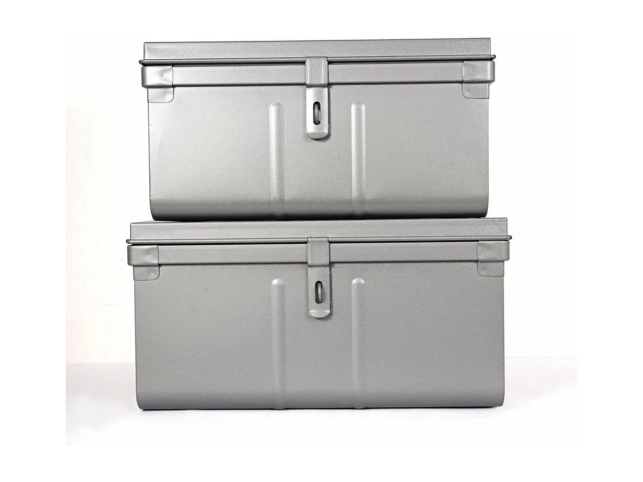 Lot de 2 coffres en métal Habitat