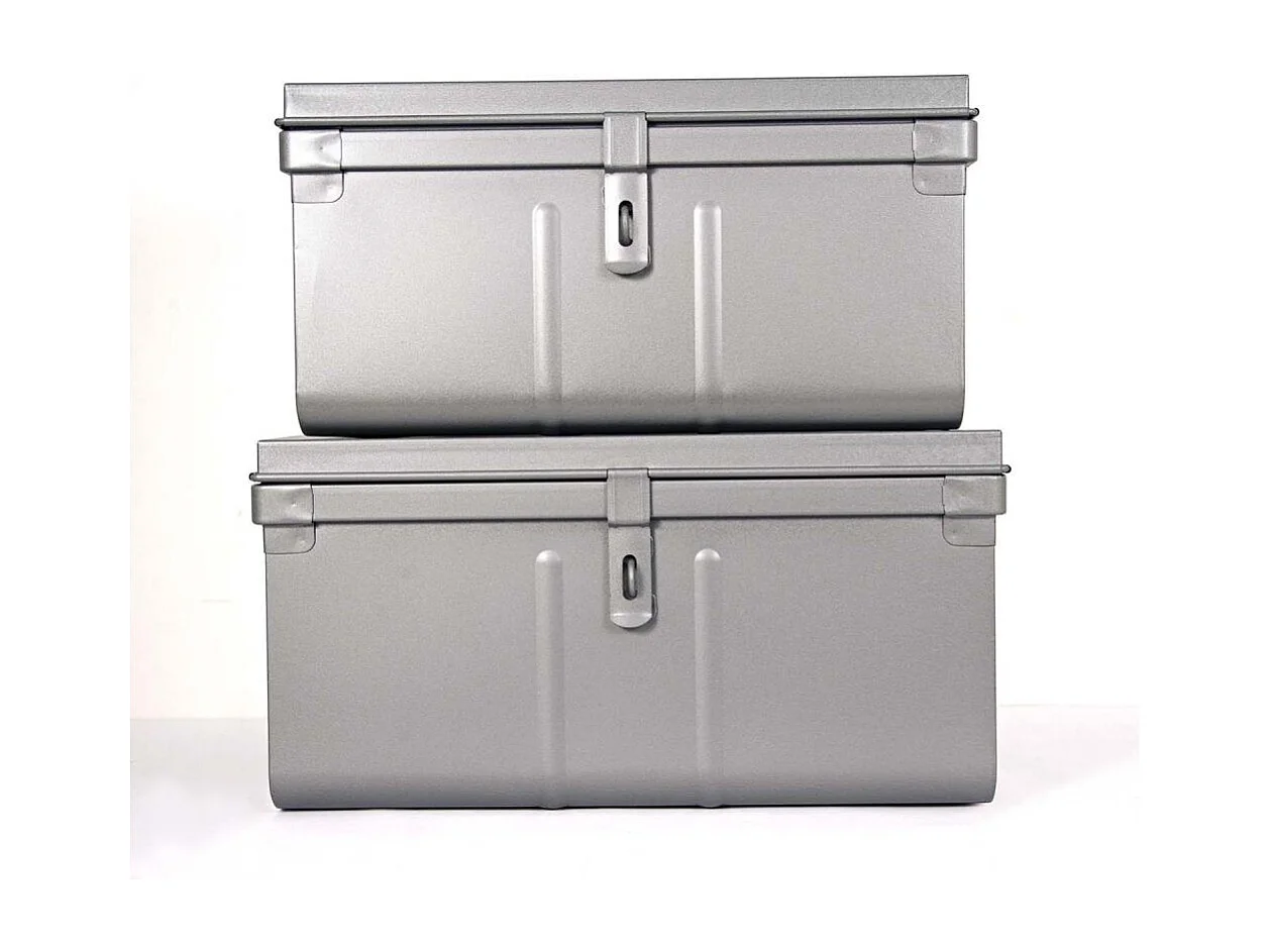 Lot de 2 coffres en métal Habitat