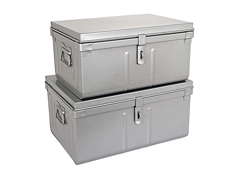 Lot de 2 coffres en métal Habitat