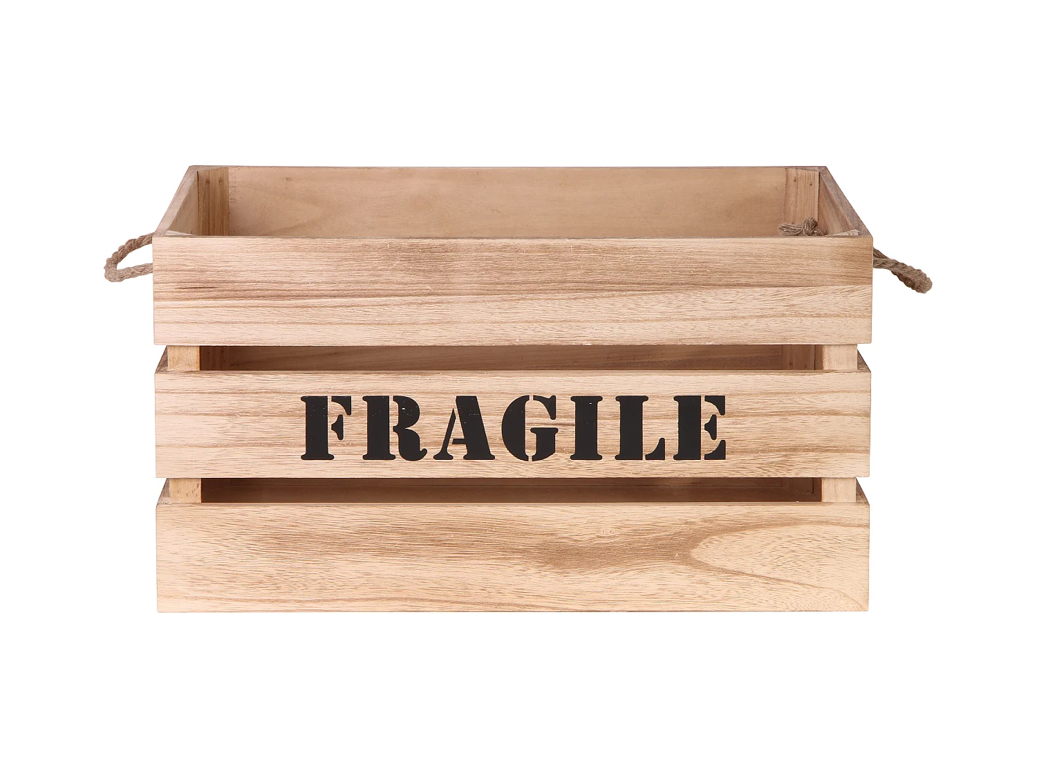 Cagette Gigogne X2 Naturel H28cm Beige, Noir