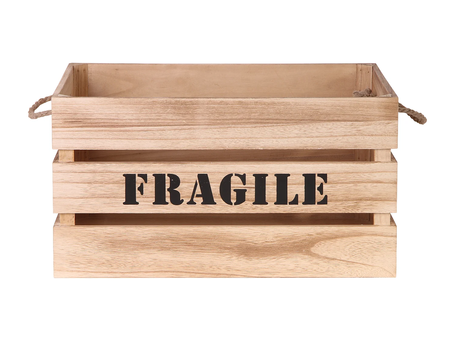 Cagette Gigogne X2 Naturel H28cm Beige, Noir