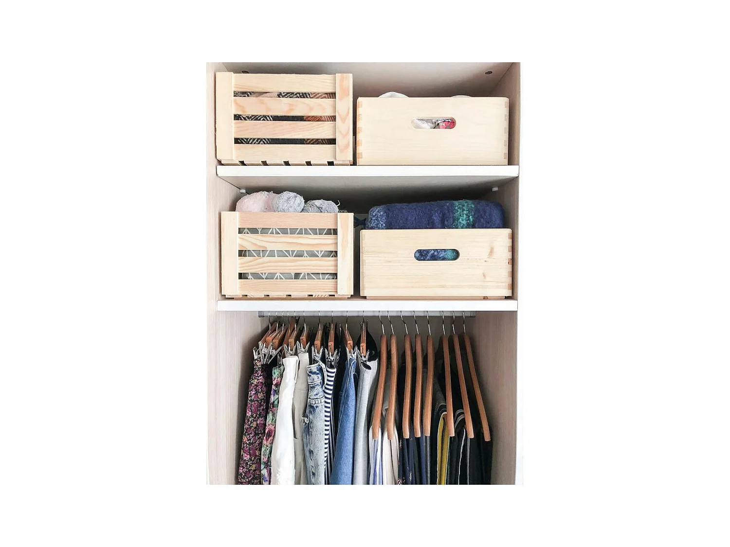 Caisse en bois de rangement 40 x 30 x 14 cm