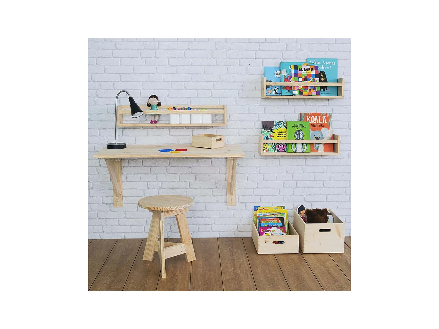 Caisse en bois de rangement 40 x 30 x 14 cm