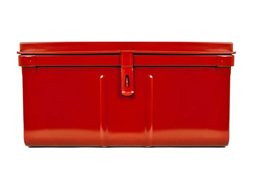 Lot de 2 malles de rangement en métal Habitat - Robustesse et élégance-Rouge