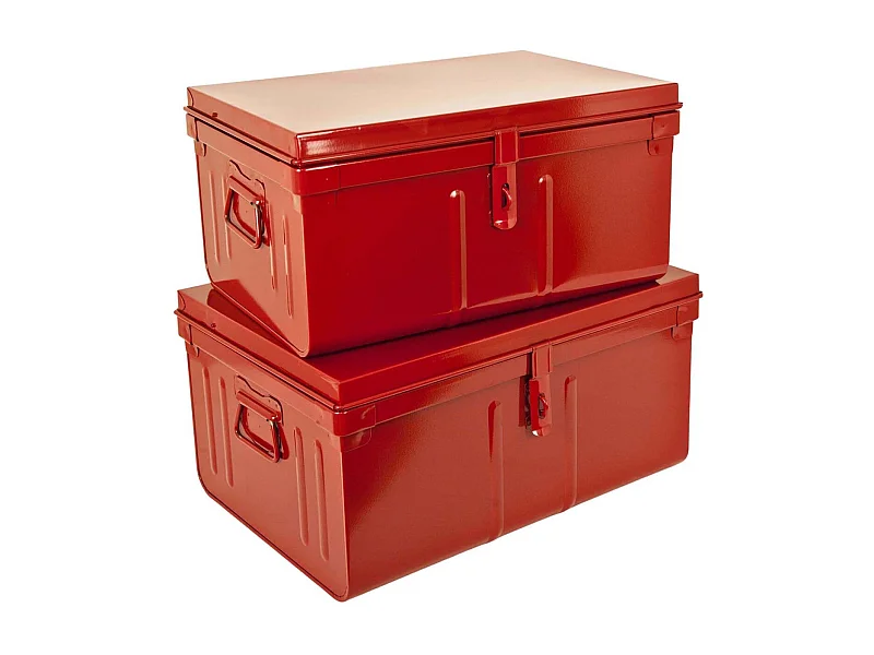 Lot de 2 coffres en métal Habitat