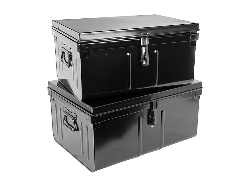 Lot de 2 coffres en métal Habitat