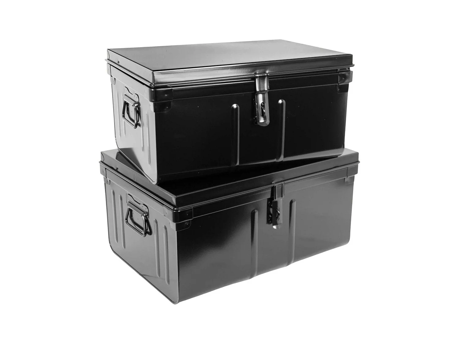 Lot de 2 coffres en métal Habitat