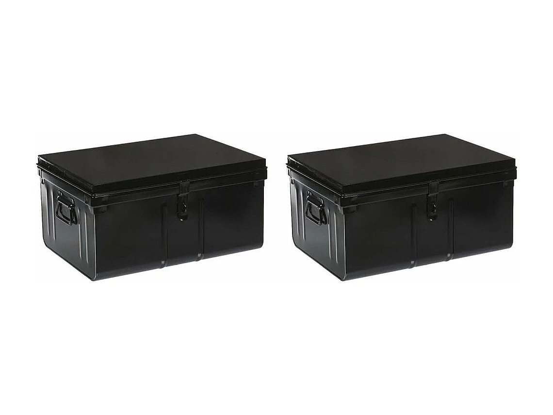 Lot de 2 coffres en métal Habitat