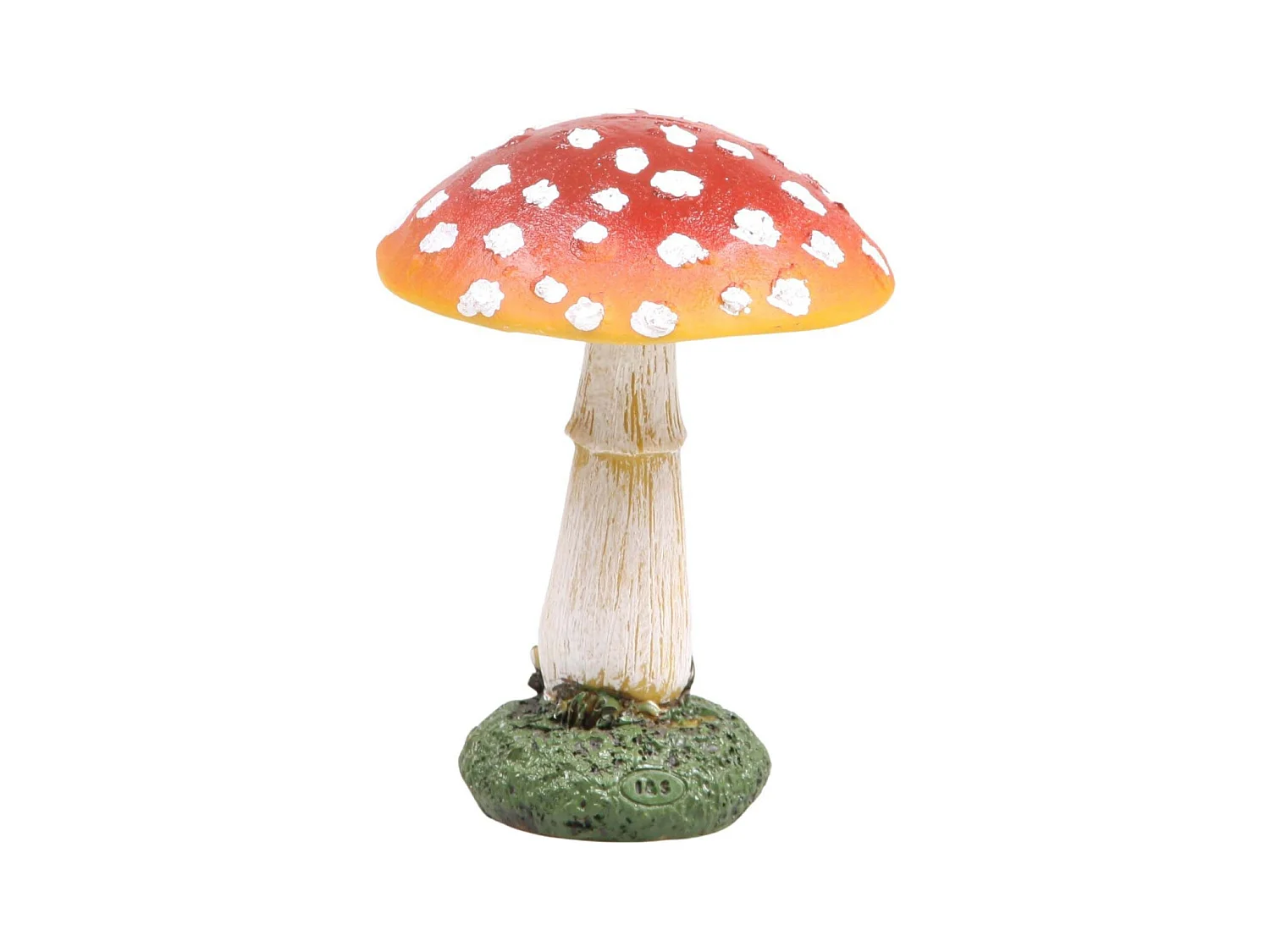 Champignon dans l'herbe en résine Rond - hauteur 13 cm