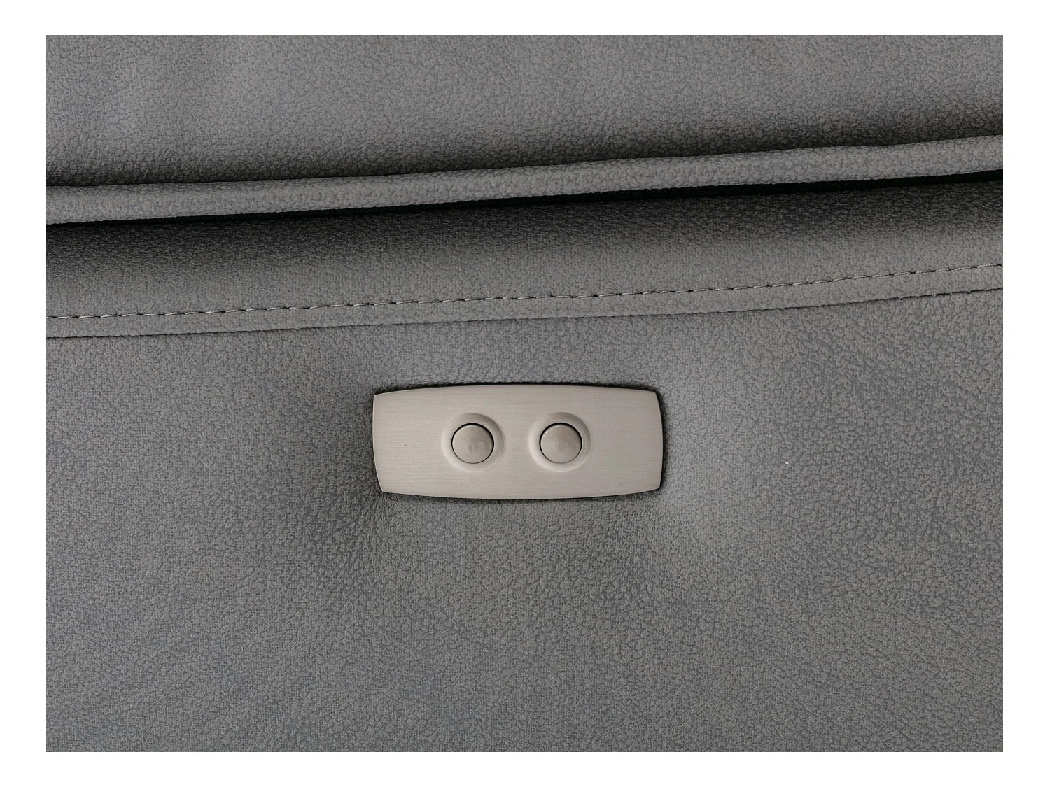 Canapé 3 places relax électrique en tissu gris DOLENE