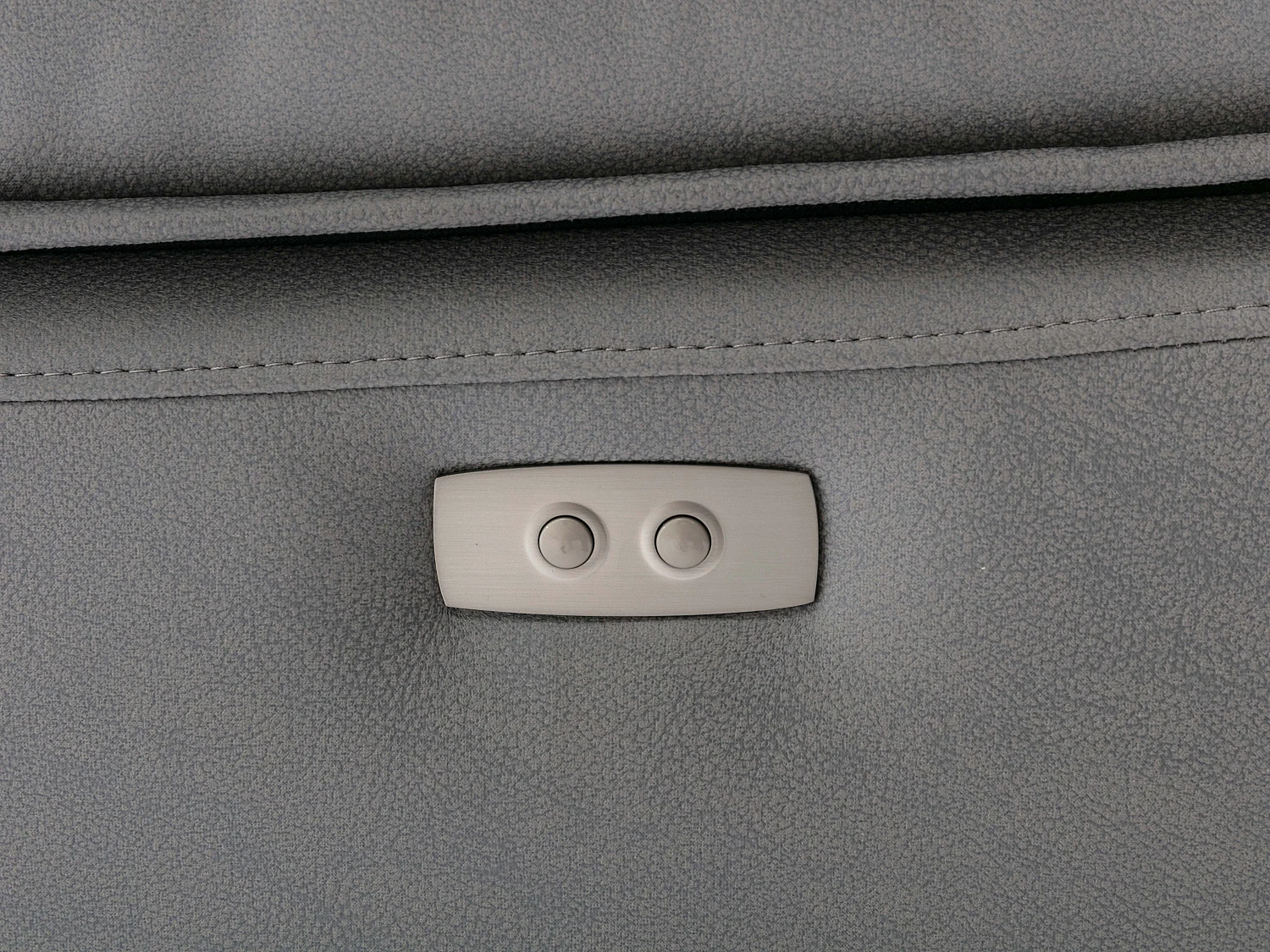 Sofá relax eléctrico de 3 plazas de tela gris DOLENE