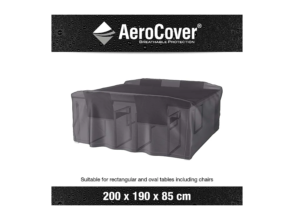 Housse de protection respirante pour table de jardin Pour table 200x190xH85 cm