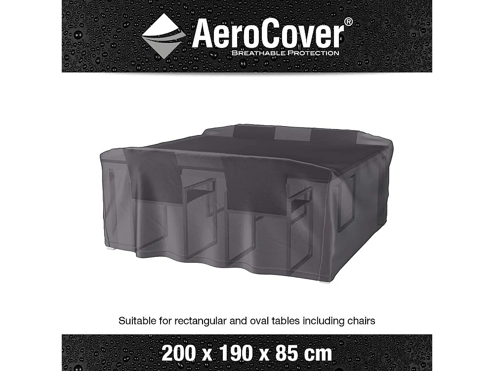 Housse de protection respirante pour table de jardin Pour table 200x190xH85 cm