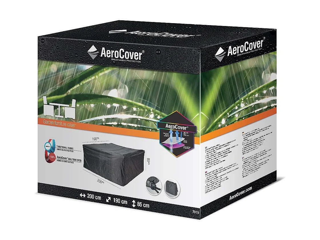 Housse de protection respirante pour table de jardin Pour table 200x190xH85 cm