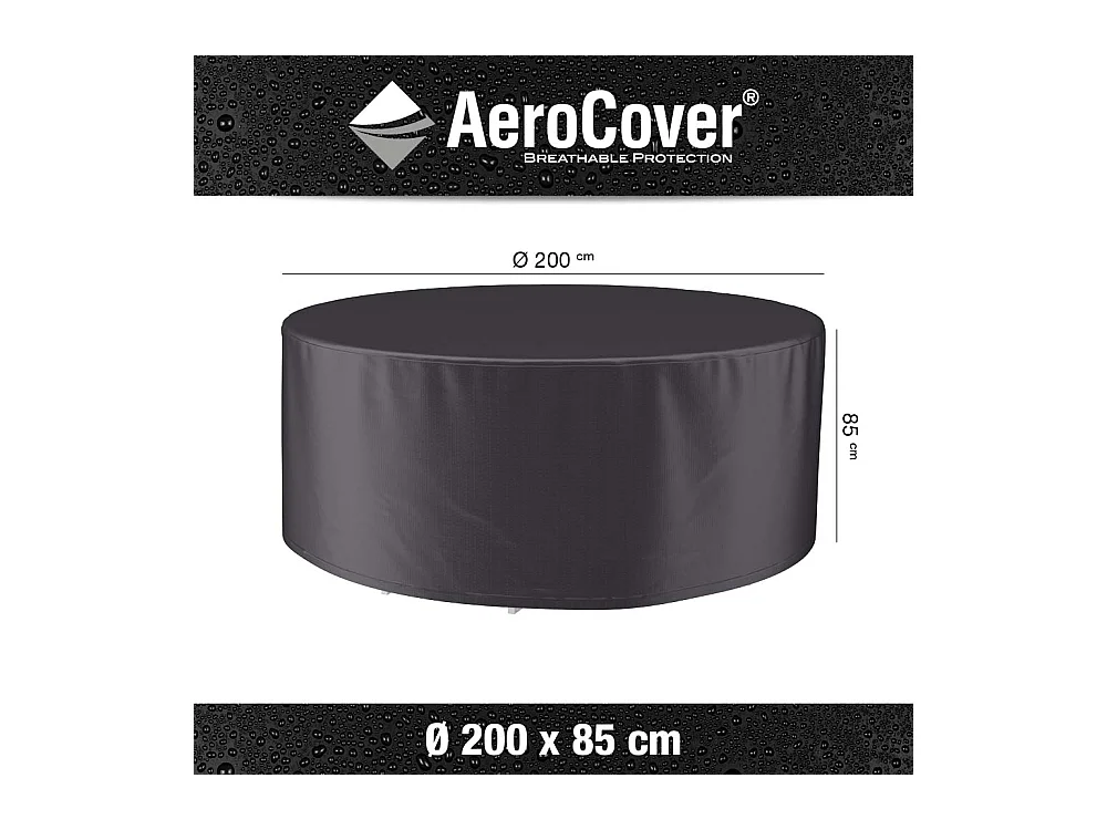 Housse de protection respirante pour table de jardin Pour table Ø200xH85 cm