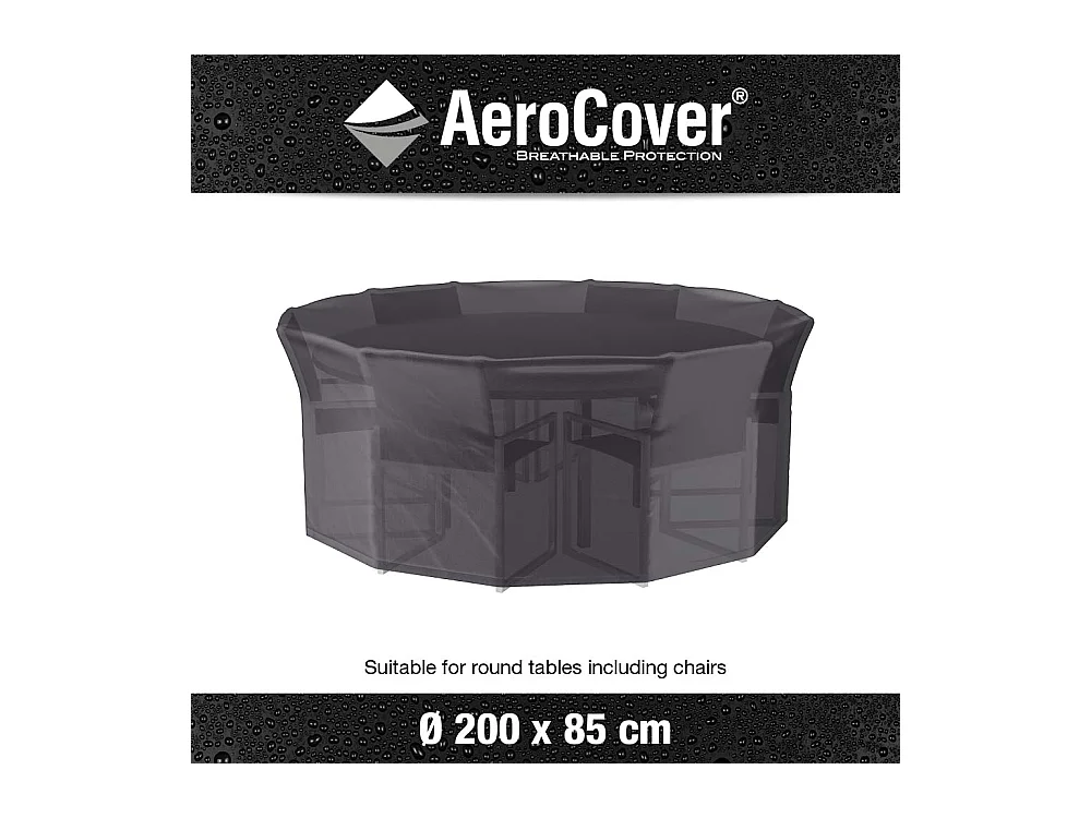 Housse de protection respirante pour table de jardin Pour table Ø200xH85 cm