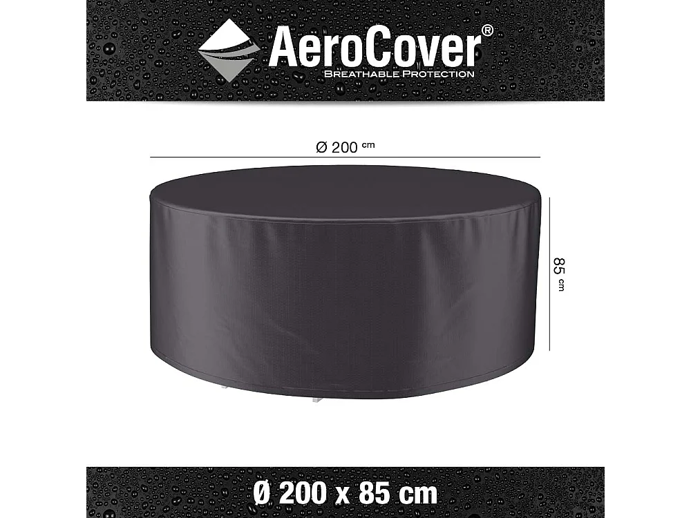 Housse de protection respirante pour table de jardin Pour table Ø200xH85 cm