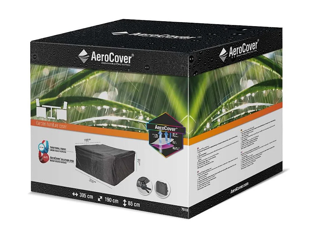 Housse de protection respirante pour table de jardin Pour table 305x190xH85 cm