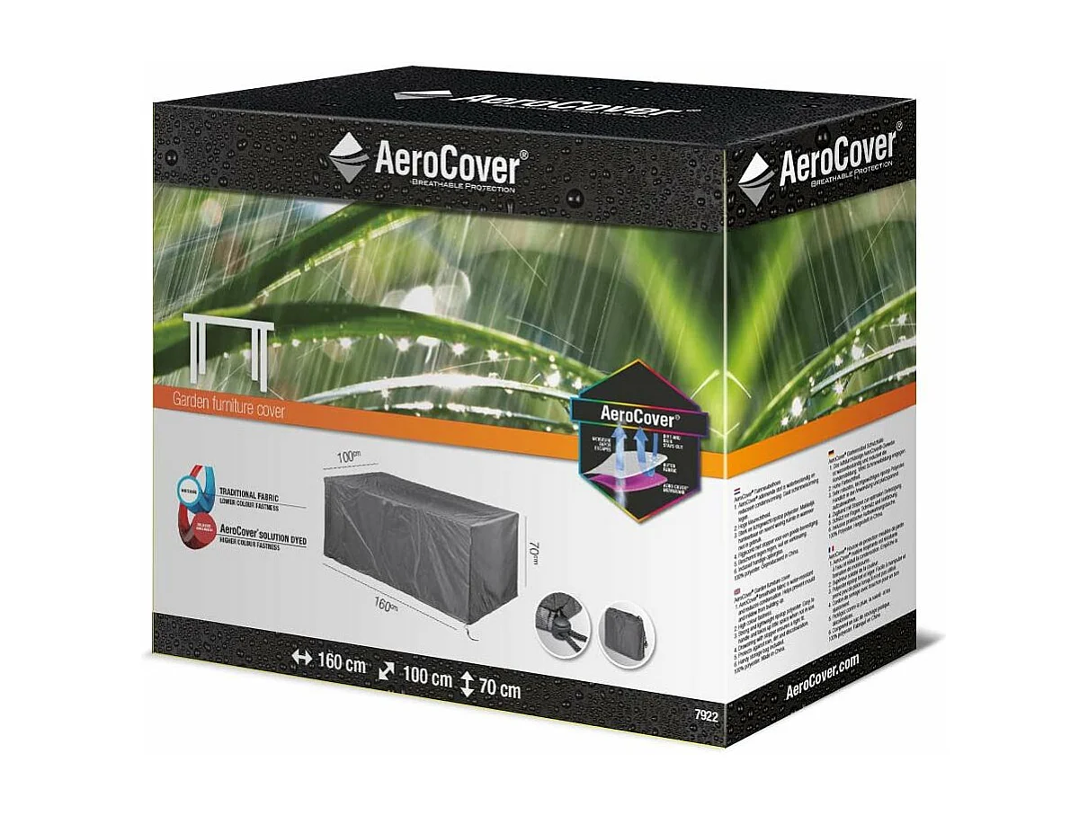 Housse de protection respirante pour table de jardin Pour table 160x100xH70 cm