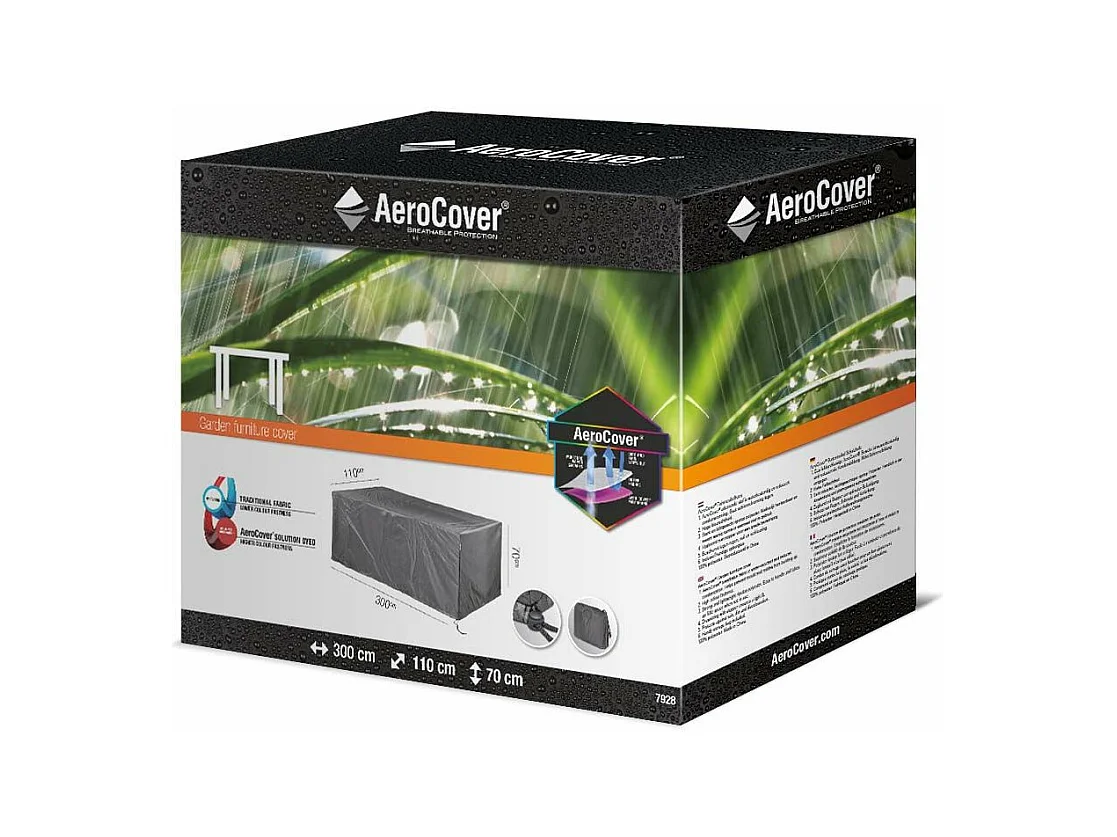 Housse de protection respirante pour table de jardin Pour table 300x110xH70 cm