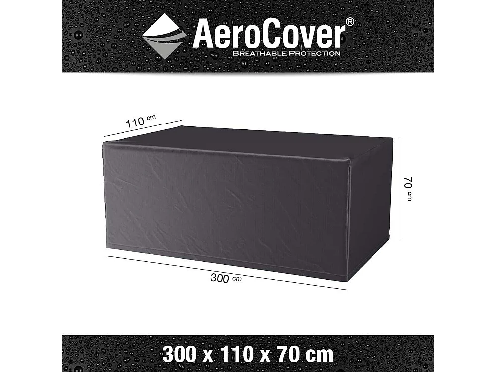 Housse de protection respirante pour table de jardin Pour table 300x110xH70 cm