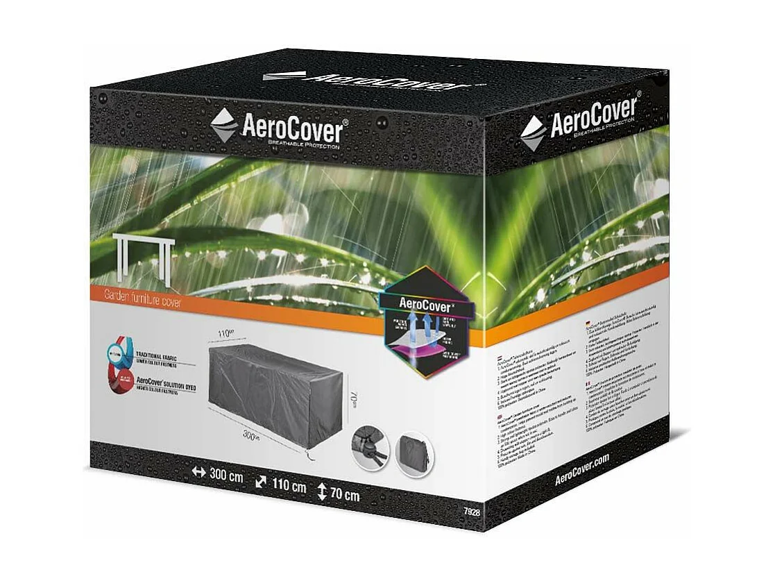 Housse de protection respirante pour table de jardin Pour table 300x110xH70 cm