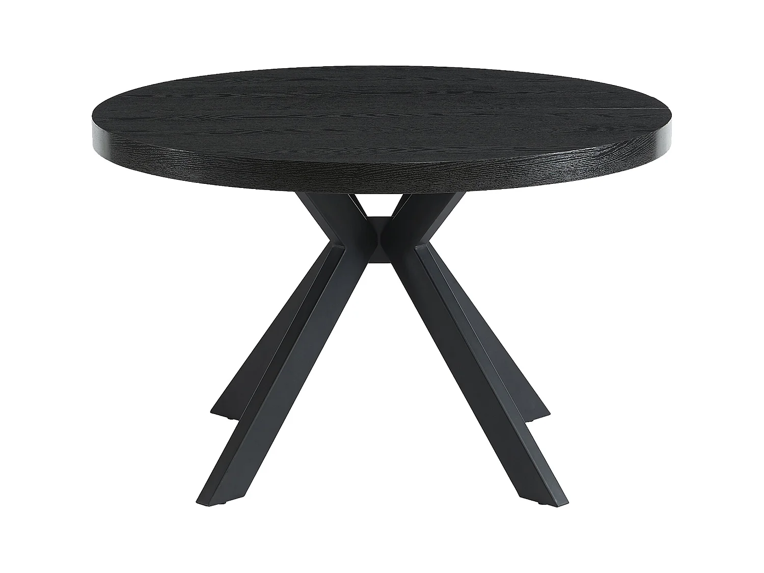 Uitschuifbare eettafel – 4 tot 8 personen – Mdf en staal – Zwart – KOMONI