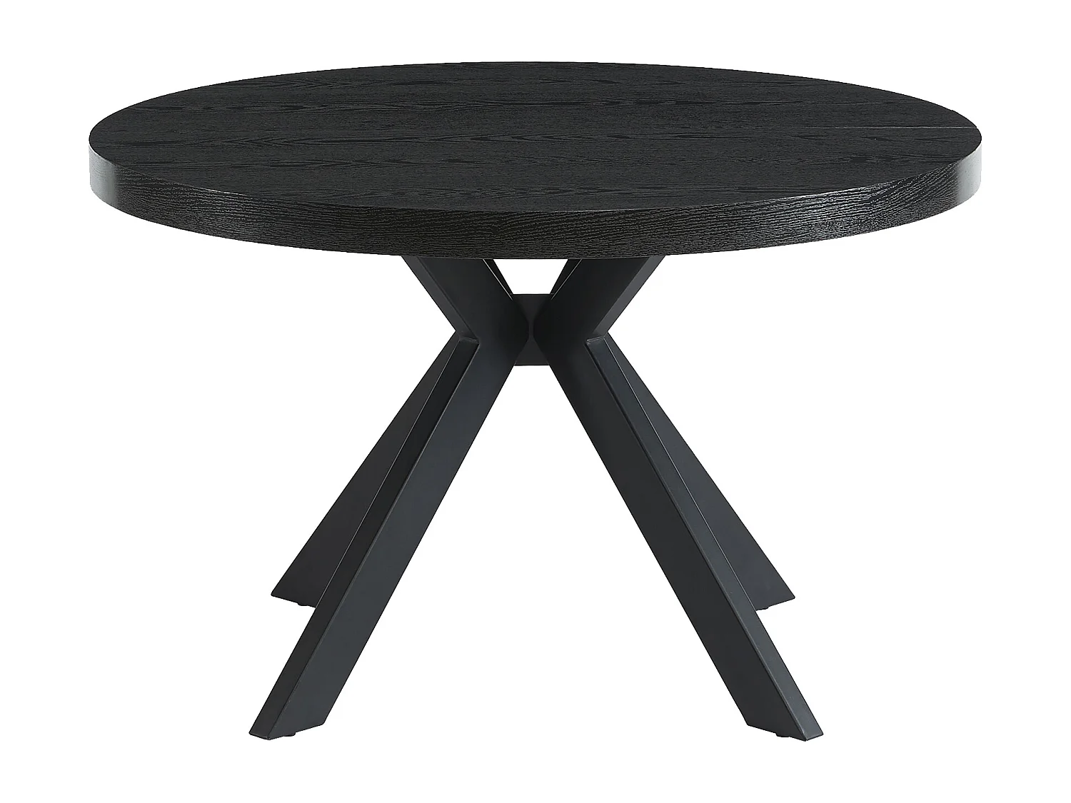 Table à manger extensible 4 à 8 personnes en MDF et acier - Noir - KOMONI