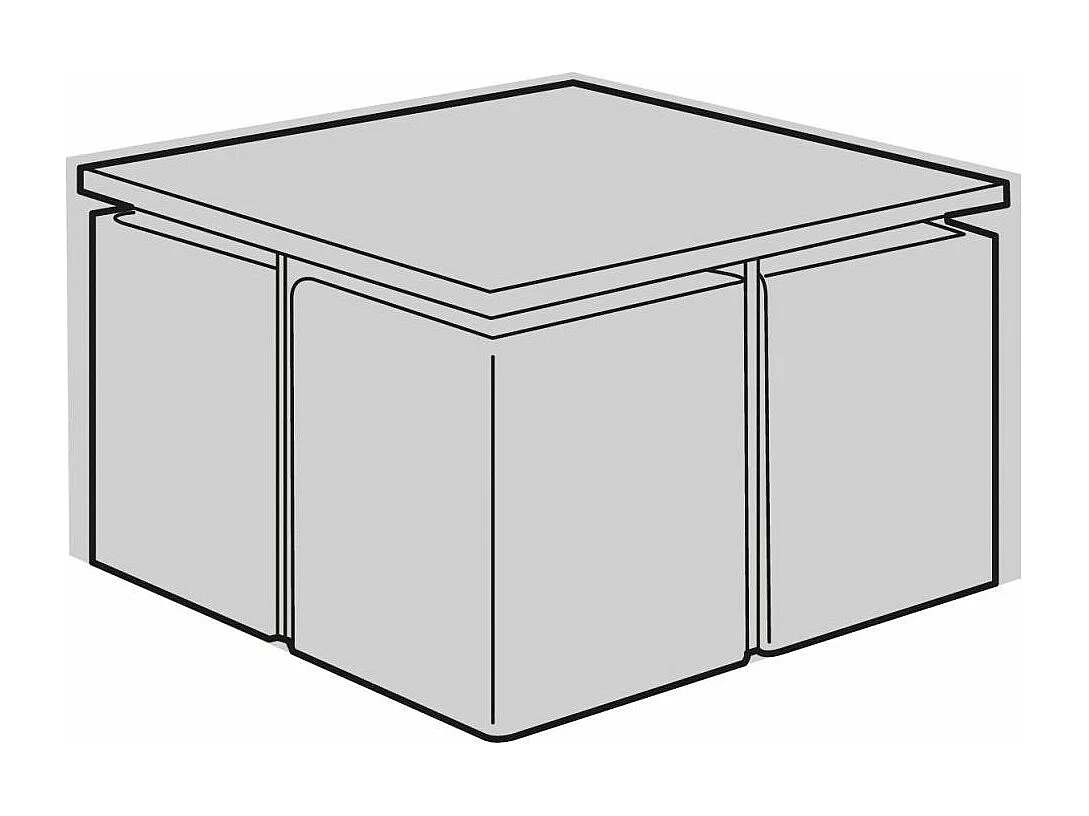Quadratische würfelige Schutzhülle für Gartenmöbel