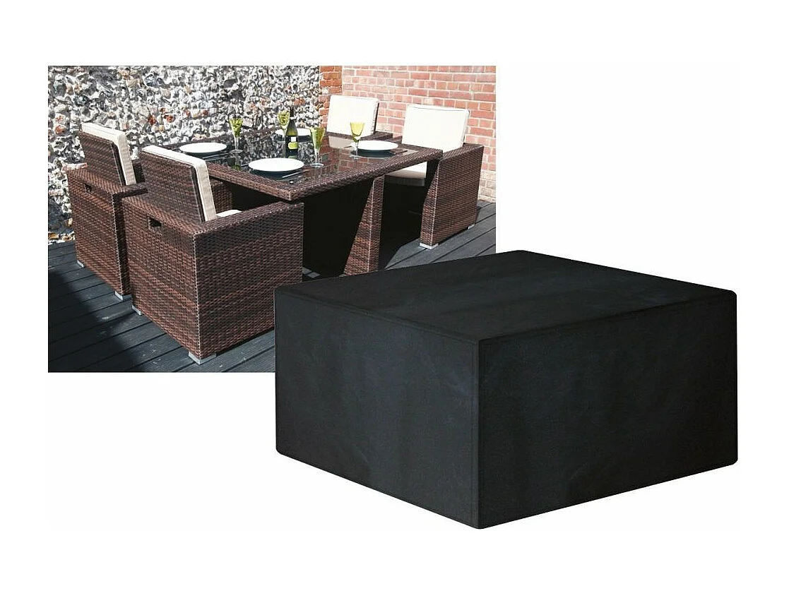 Quadratische würfelige Schutzhülle für Gartenmöbel